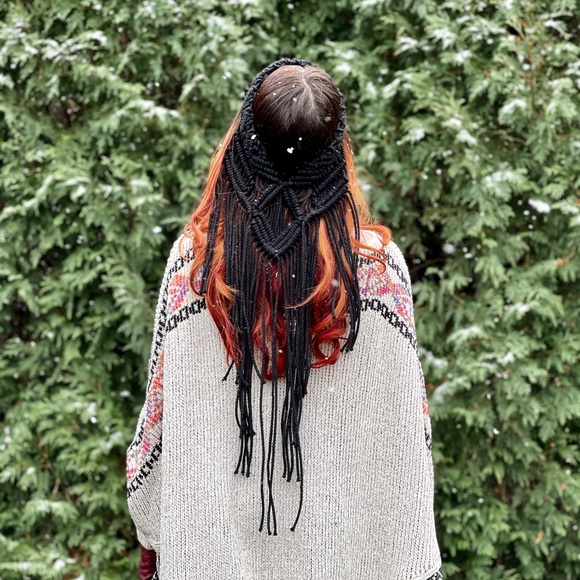 Handmade Macrame Crochet Headpiece - Picture 2 of 6